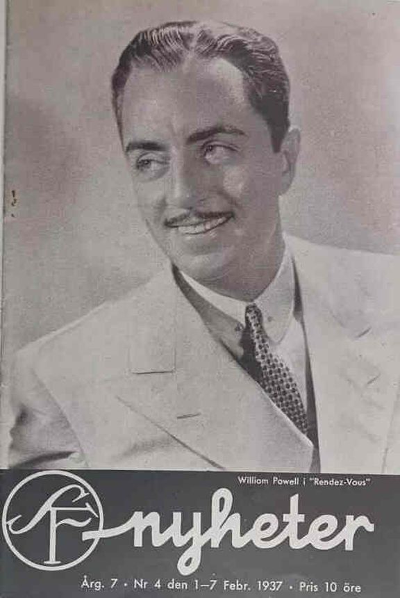 FILMNYHETER magazine side cover Issue 7 1 February 1937