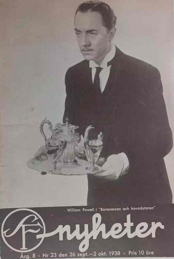 FILMNYHETER magazine side cover Issue 23 26 September 1938