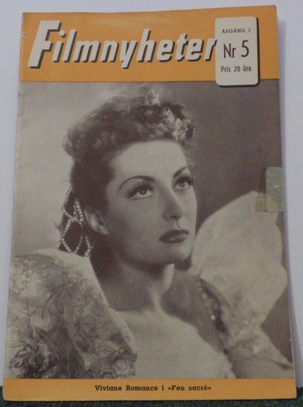 FILMNYHETER magazine side cover Issue 5   1946