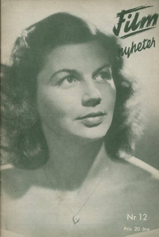 FILMNYHETER magazine side cover Issue 12   1948
