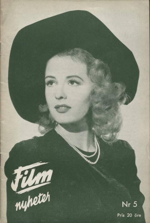 FILMNYHETER magazine side cover Issue 5   1948
