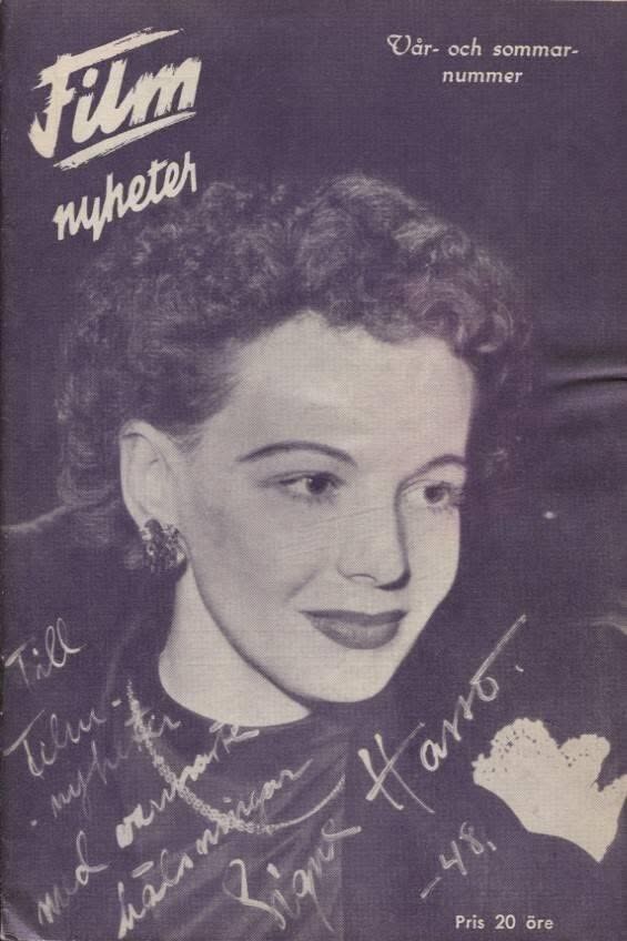 FILMNYHETER magazine side cover Issue 9-10   1948