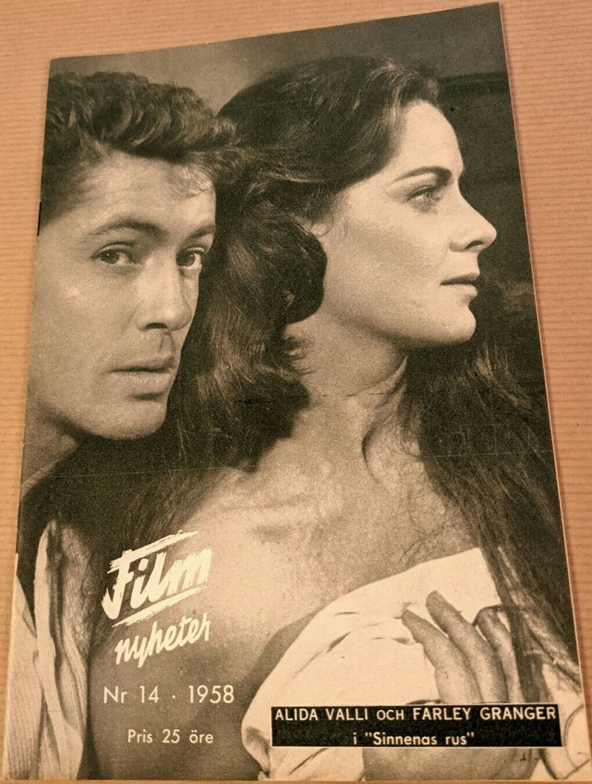 FILMNYHETER magazine side cover Issue 14   1958