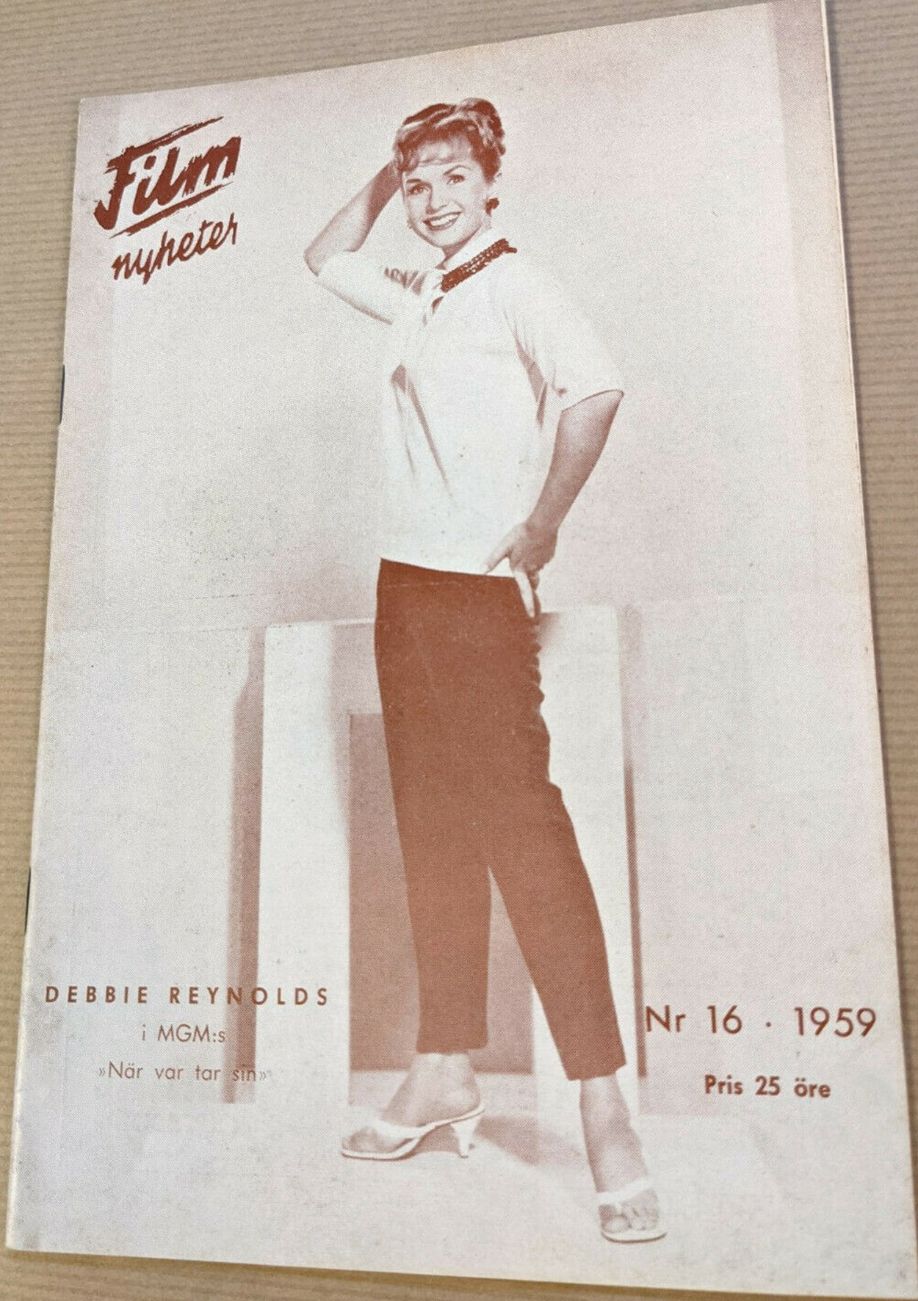 FILMNYHETER magazine side cover Issue 16   1959