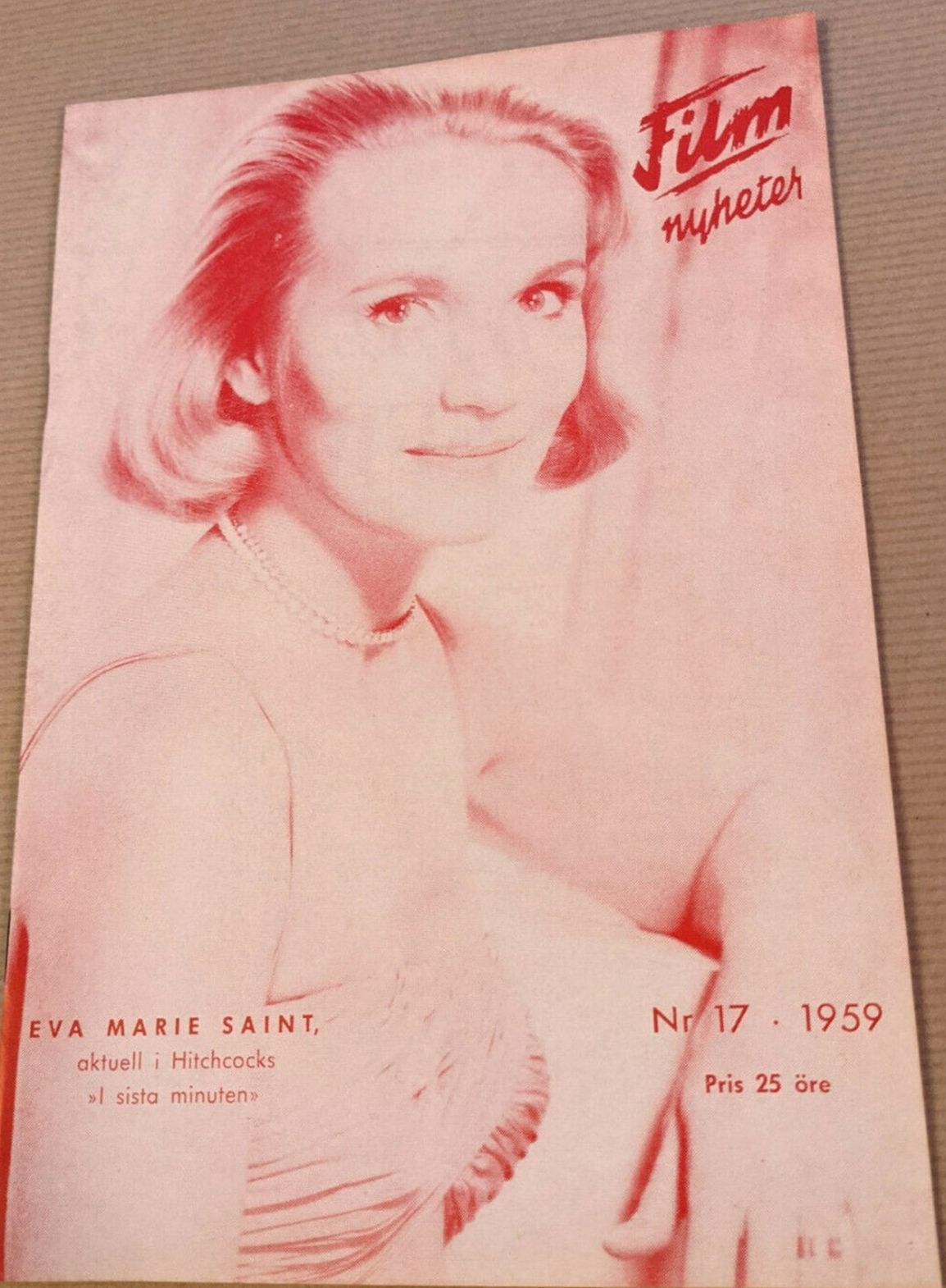 FILMNYHETER magazine side cover Issue 17   1959