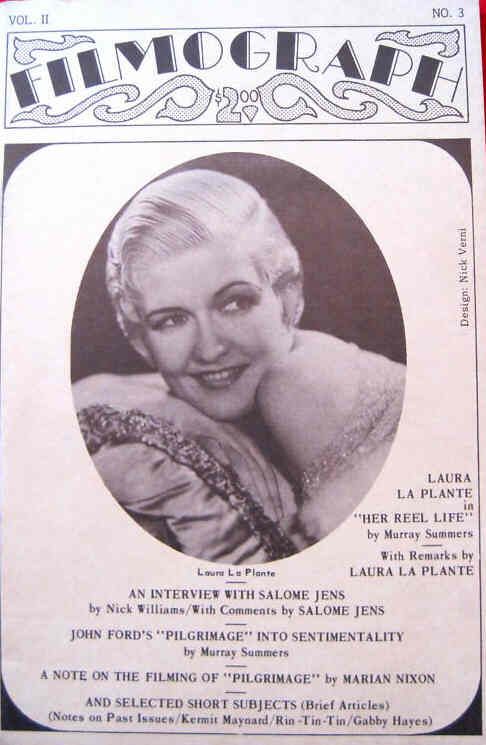 FILMOGRAPH magazine side cover Issue 7  Vol 2 # 3 July 1971