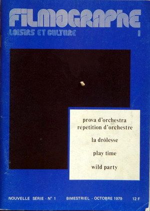 FILMOGRAPHE magazine side cover Issue 1 October 1979