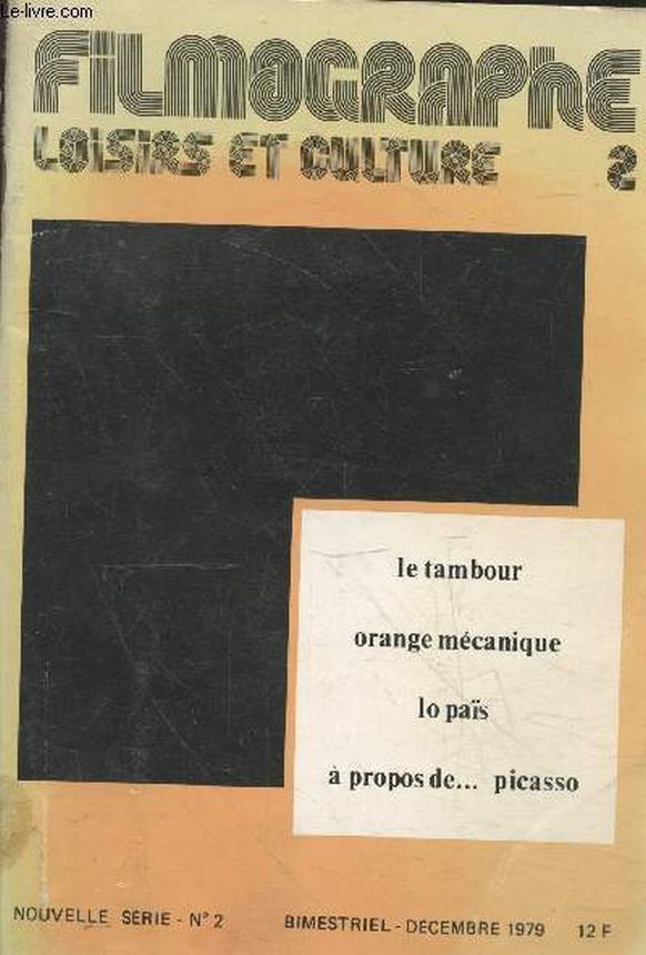 FILMOGRAPHE magazine side cover Issue 2 December 1979