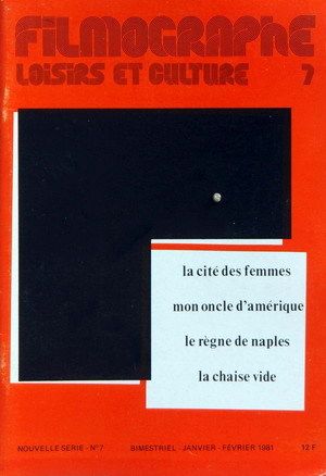 FILMOGRAPHE magazine side cover Issue 7 January/February 1981