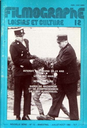 FILMOGRAPHE magazine side cover Issue 12 July/August 1982