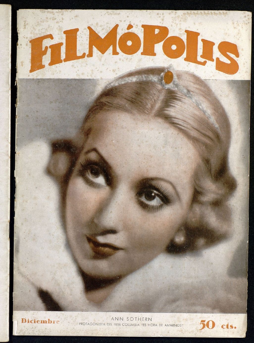 FILMOPOLIS magazine side cover Issue 13  December 1934