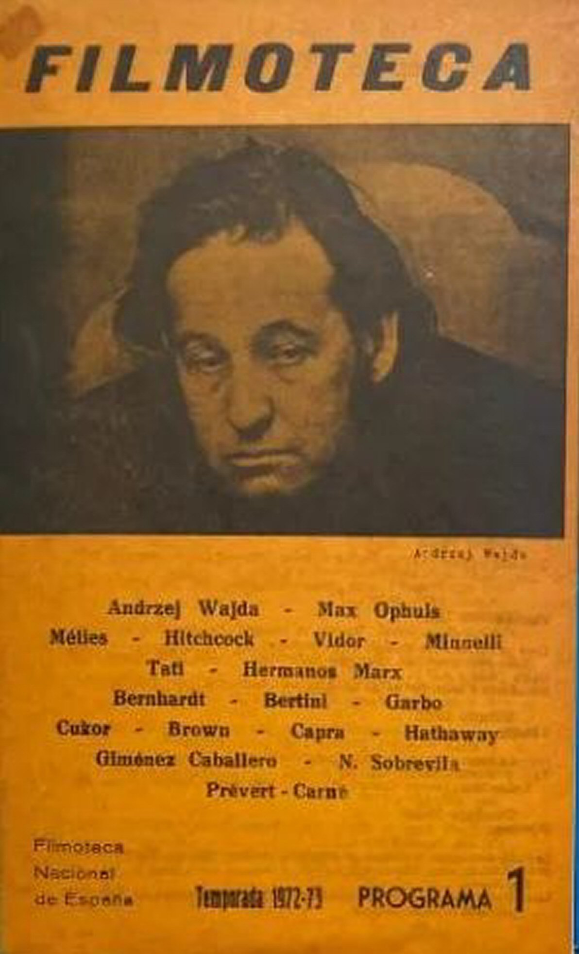 FILMOTECA SPAIN magazine side cover Issue 1   1972