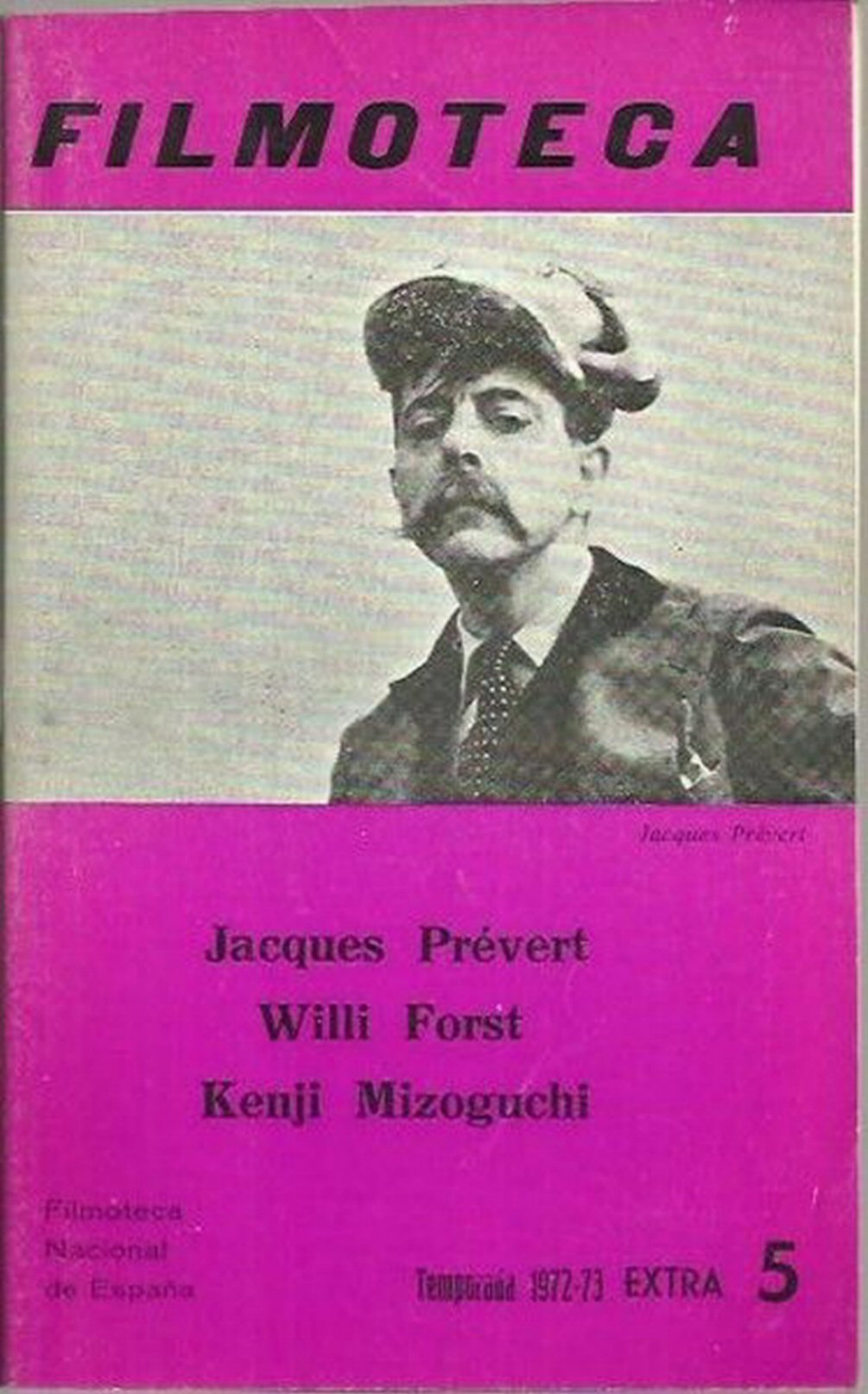 FILMOTECA SPAIN magazine side cover Issue 5   1972