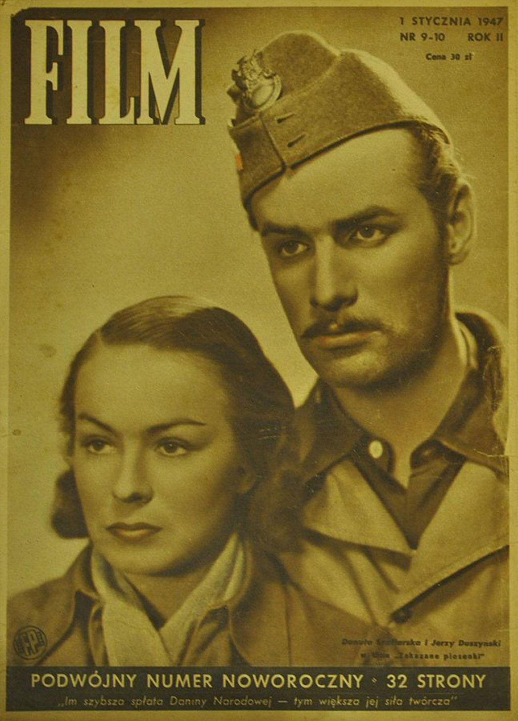 FILM (Po) magazine side cover Issue 9-10  Vol 2 1 January 1947