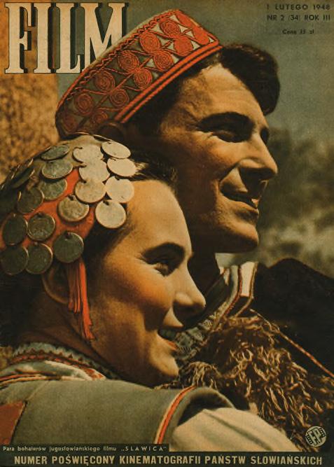 FILM (Po) magazine side cover Issue 34  Vol 3 No 2 1 February 1948