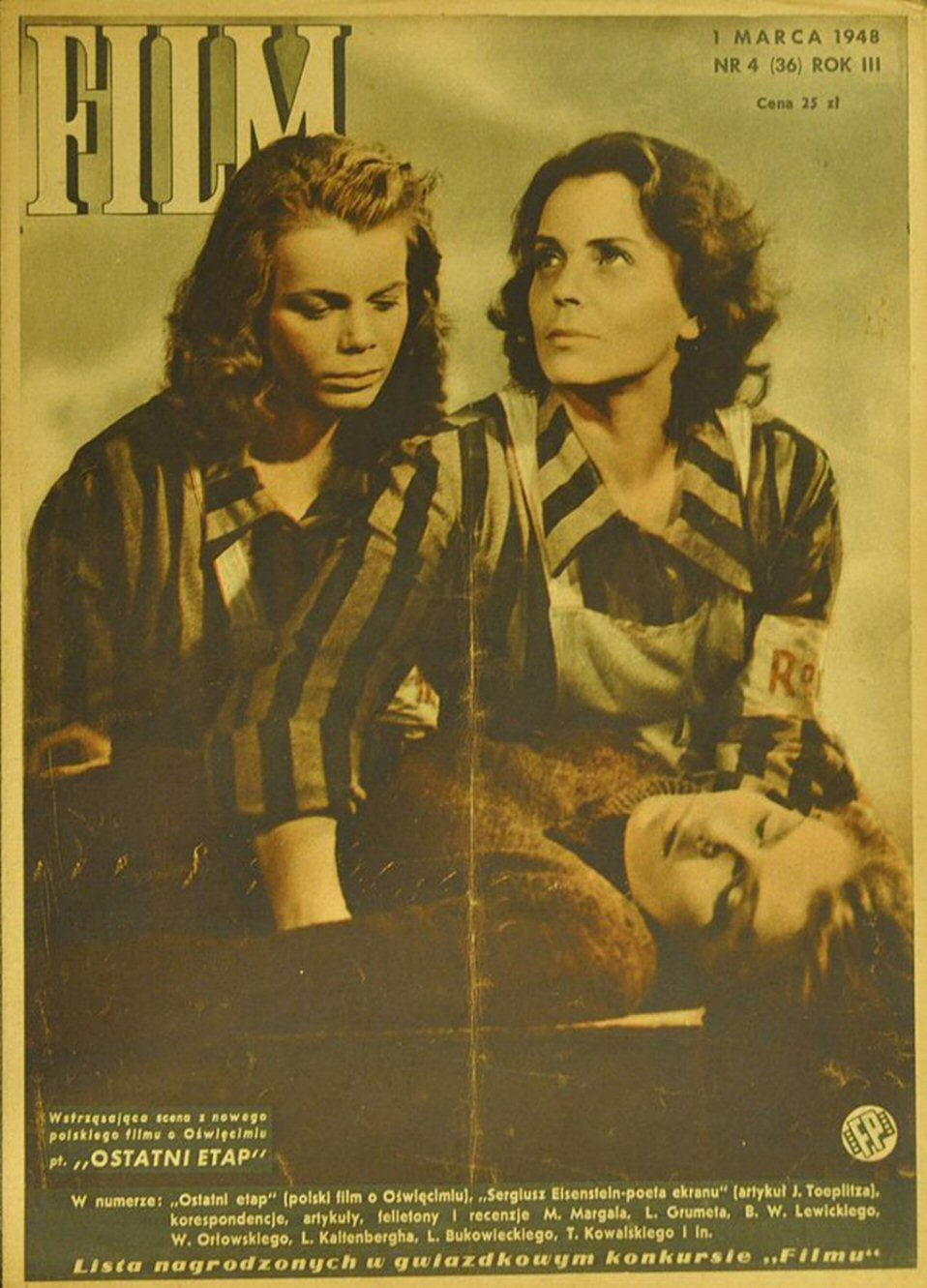 FILM (Po) magazine side cover Issue 36  Vol 3 No 4 1 March 1948