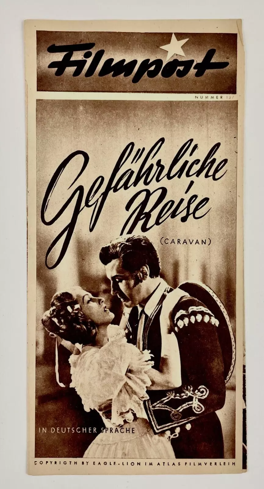 FILMPOST PROGRAMM magazine side cover Issue 137   