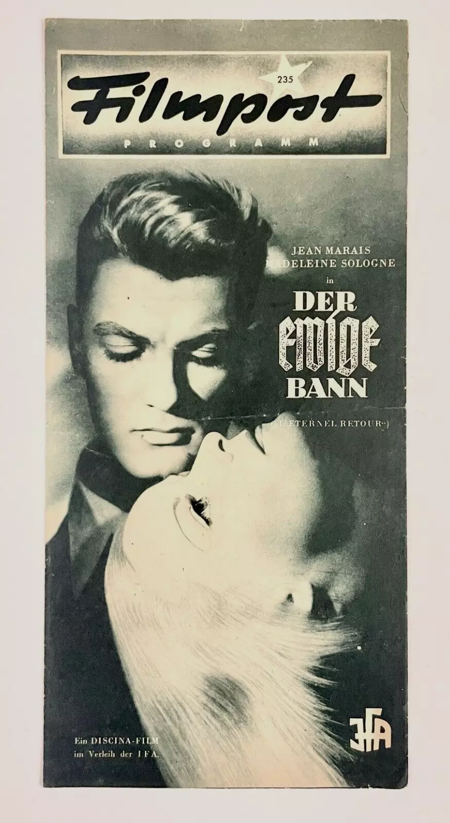 FILMPOST PROGRAMM magazine side cover Issue 235   