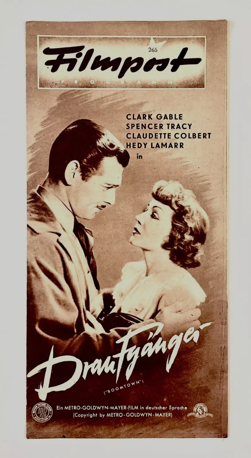 FILMPOST PROGRAMM magazine side cover Issue 265   