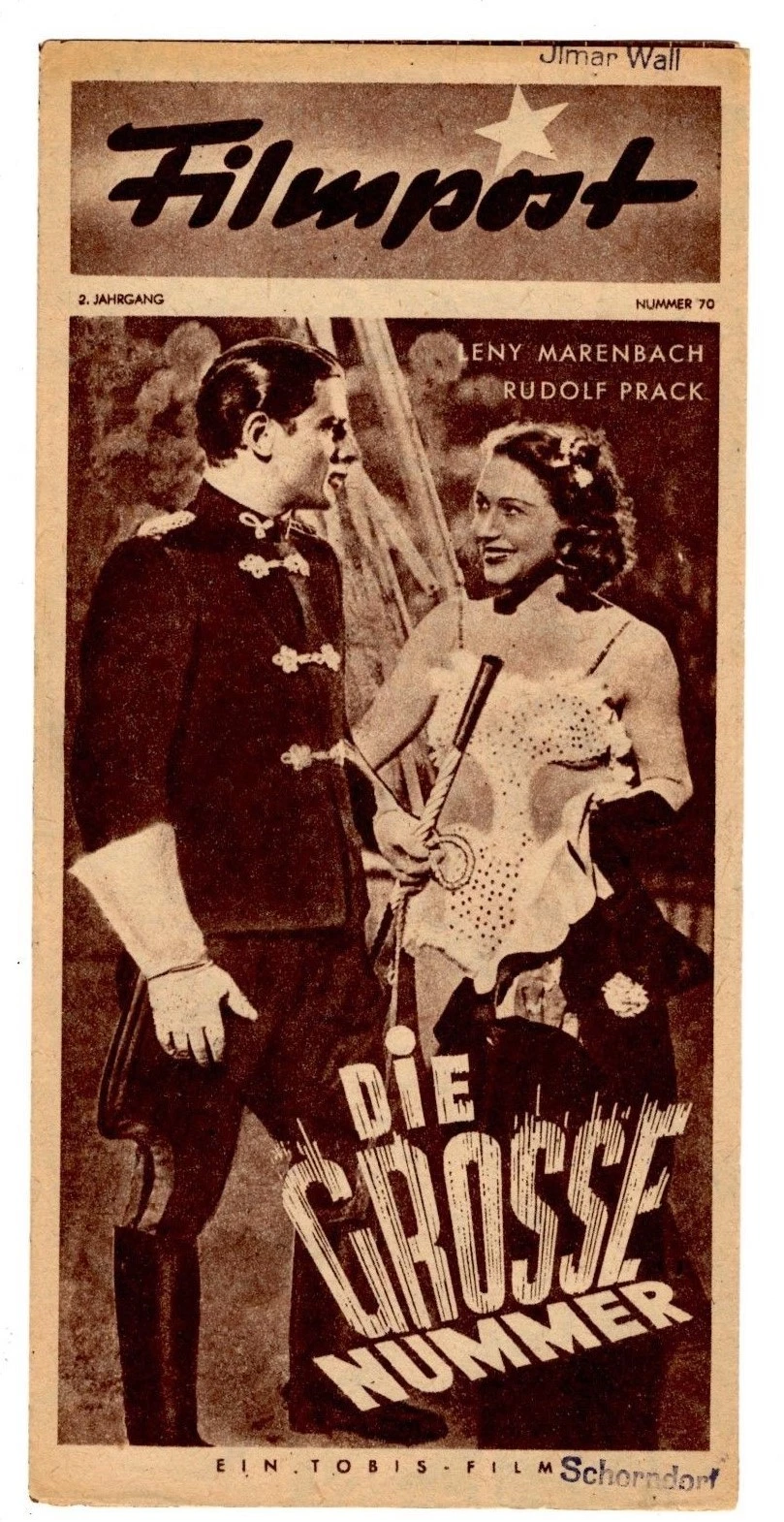 FILMPOST PROGRAMM magazine side cover Issue 70   