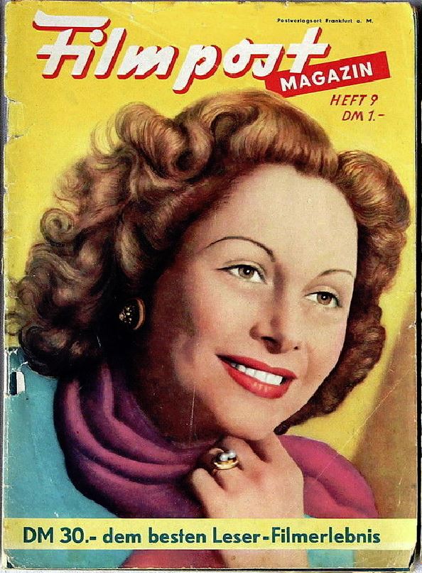 FILMPOST MAGAZIN magazine side cover Issue 9  1951