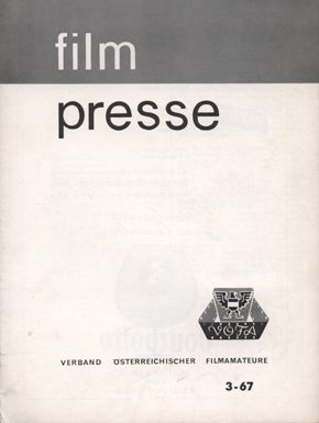 FILMPRESSE magazine side cover Issue 3  1967