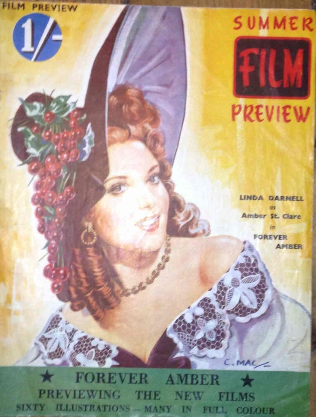 FILM PREVIEW magazine side cover Summer 1948