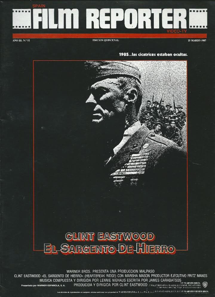 FILM REPORTER magazine side cover Issue 52  March 1987