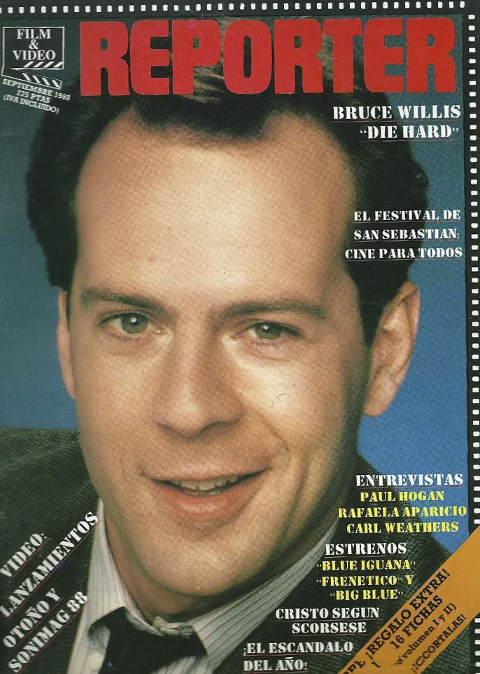 FILM REPORTER magazine side cover  September 1988