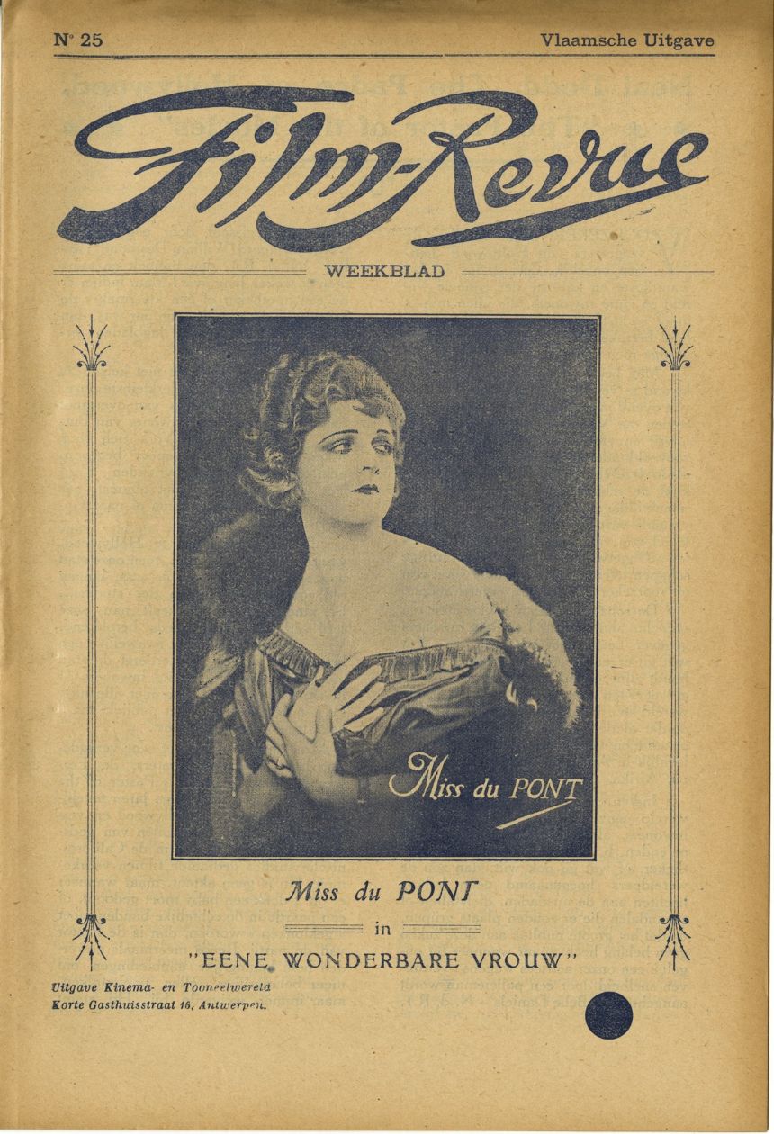FILM REVUE (DUTCH) magazine side cover Issue 25 22 June 1924