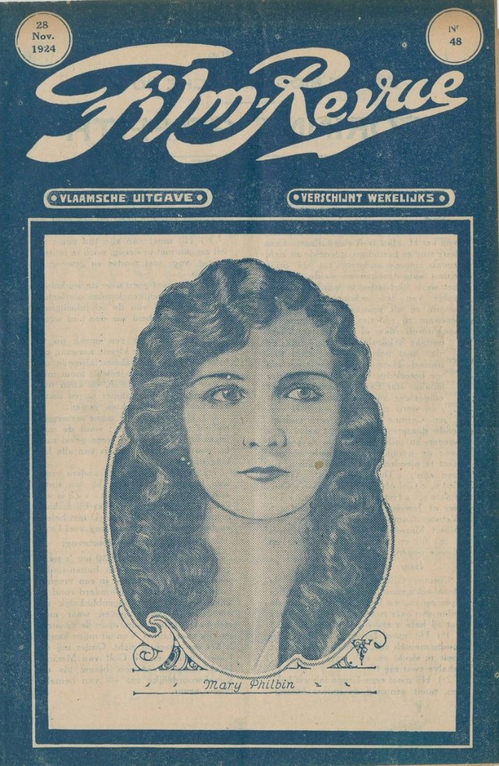 FILM REVUE (DUTCH) magazine side cover Issue 48 30 November 1924