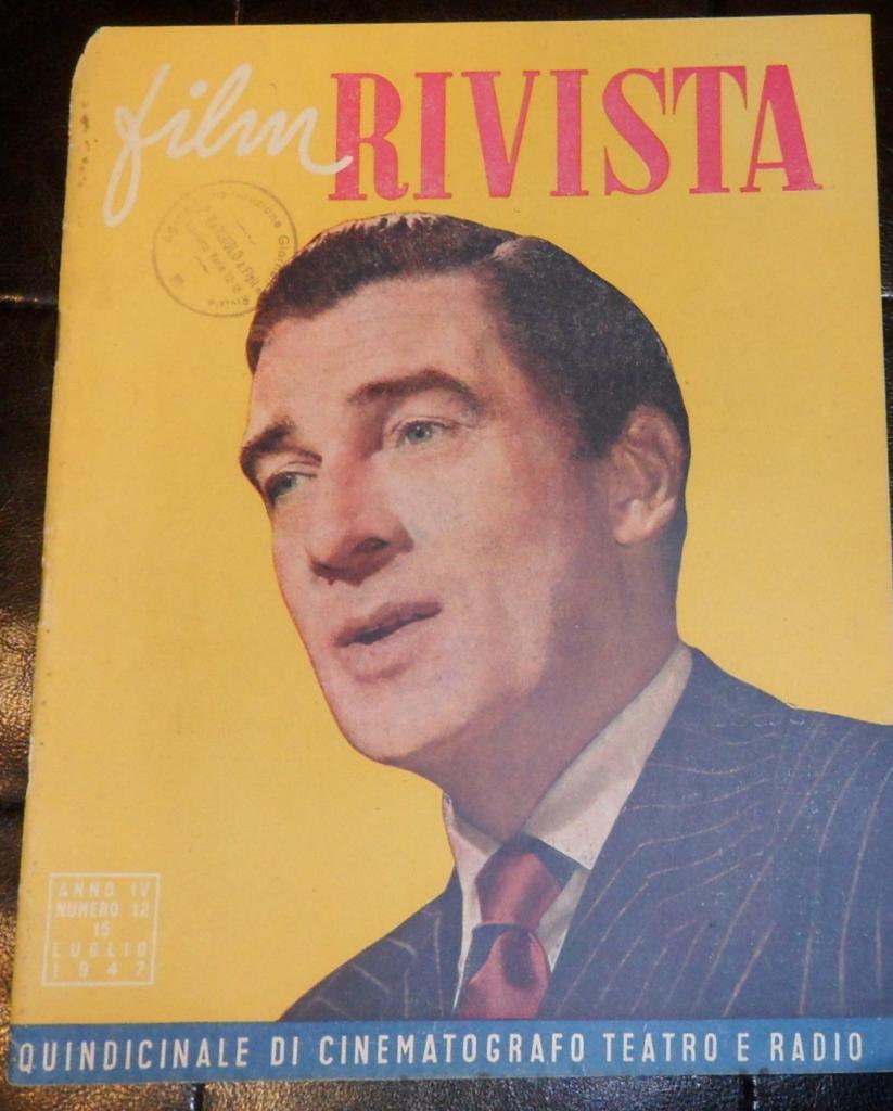FILM RIVISTA magazine side cover Issue 12 15 July 1947