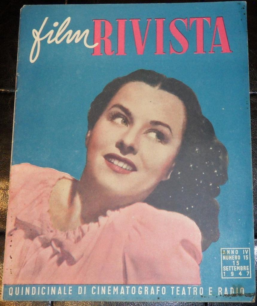 FILM RIVISTA magazine side cover Issue 15 15 September 1947