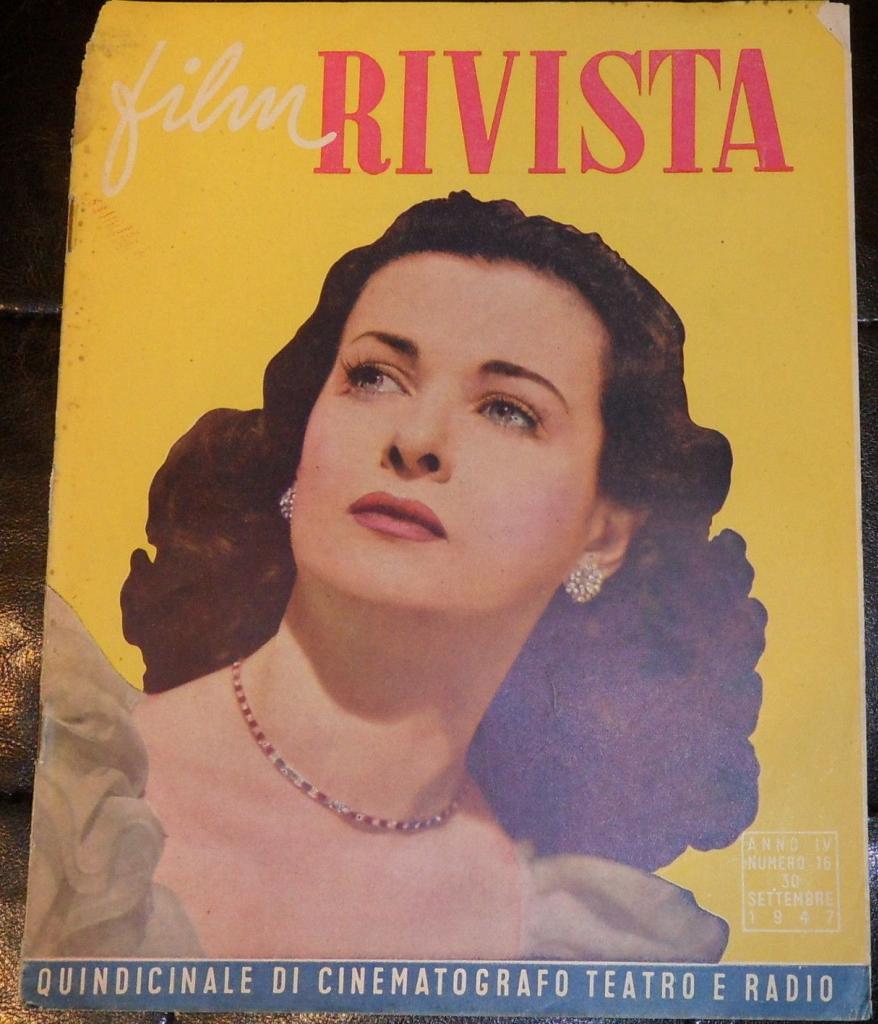 FILM RIVISTA magazine side cover Issue 16 30 September 1947