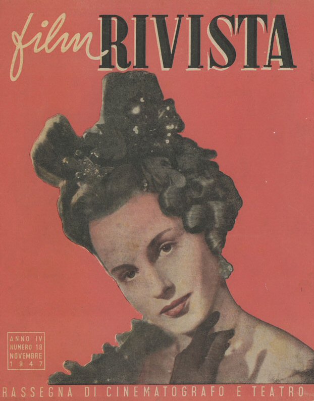 FILM RIVISTA magazine side cover Issue 18  November 1947