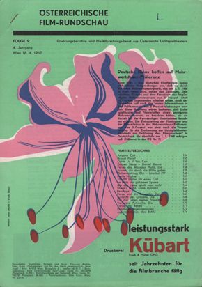 OSTERREICHISCHE FILM-RUNDSCHAU magazine side cover  Vol 18 No 4  1967