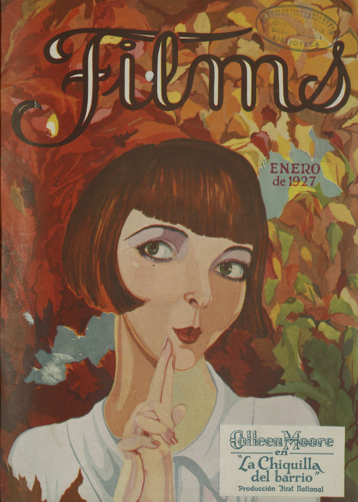 FILMS LA REVISTA DEL CINEMA magazine side cover  Vol 2 # 1  January 1927
