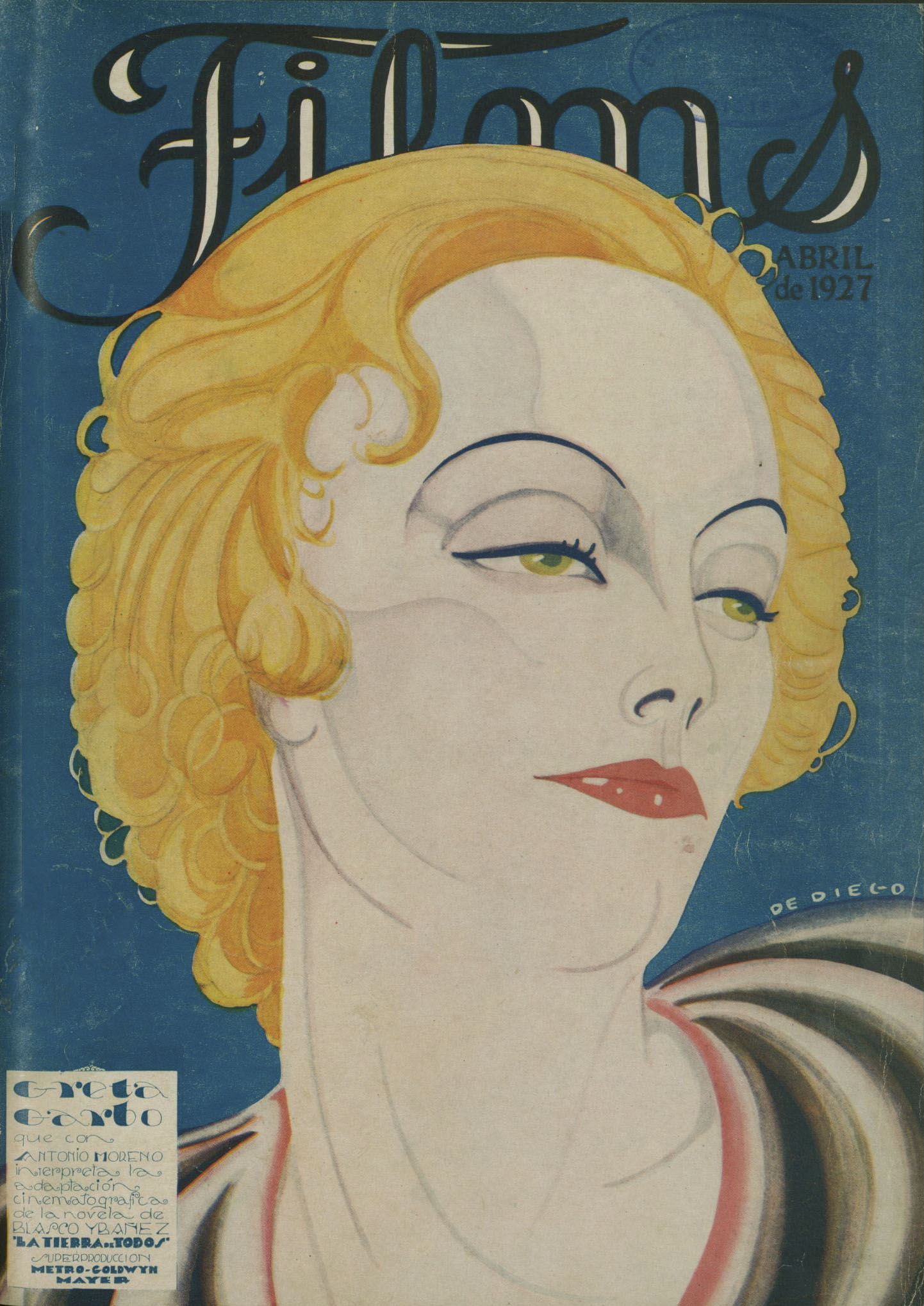 FILMS LA REVISTA DEL CINEMA magazine side cover  Vol 2 # 4  April 1927