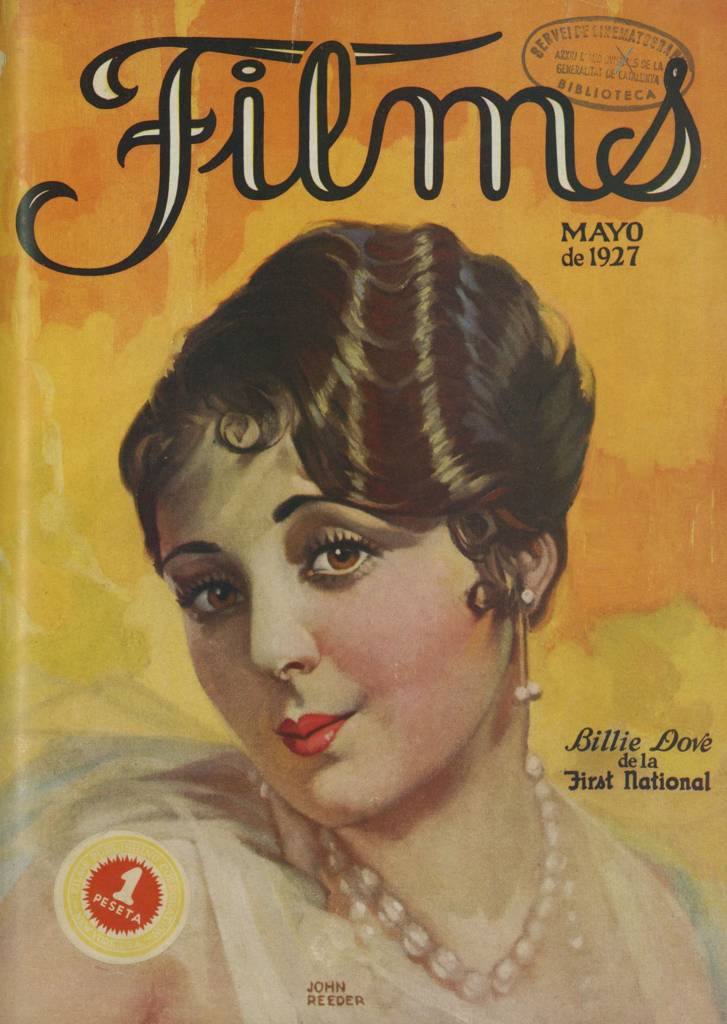 FILMS LA REVISTA DEL CINEMA magazine side cover  Vol 2 # 5  May 1927