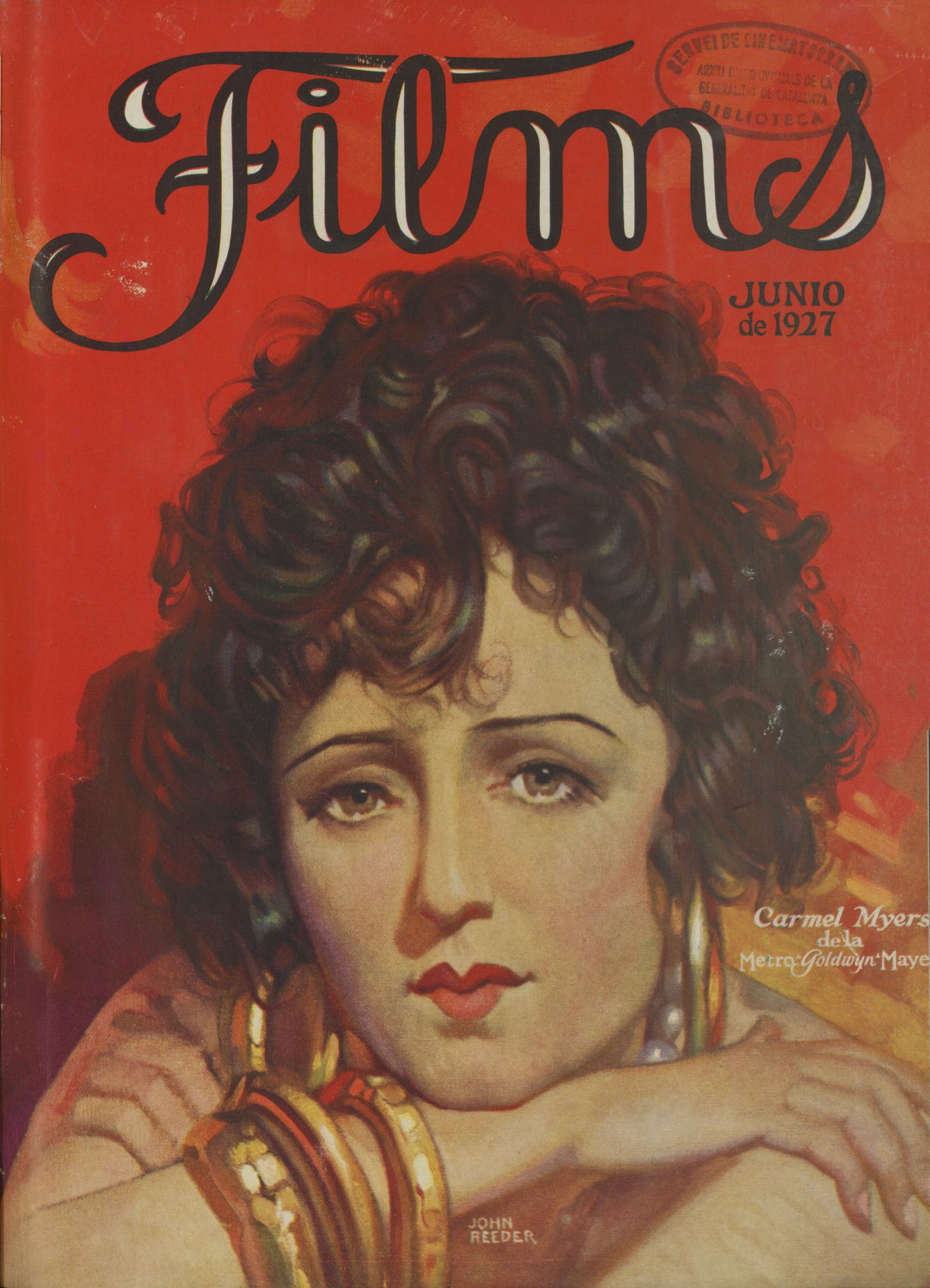 FILMS LA REVISTA DEL CINEMA magazine side cover  Vol 2 # 6  June 1927