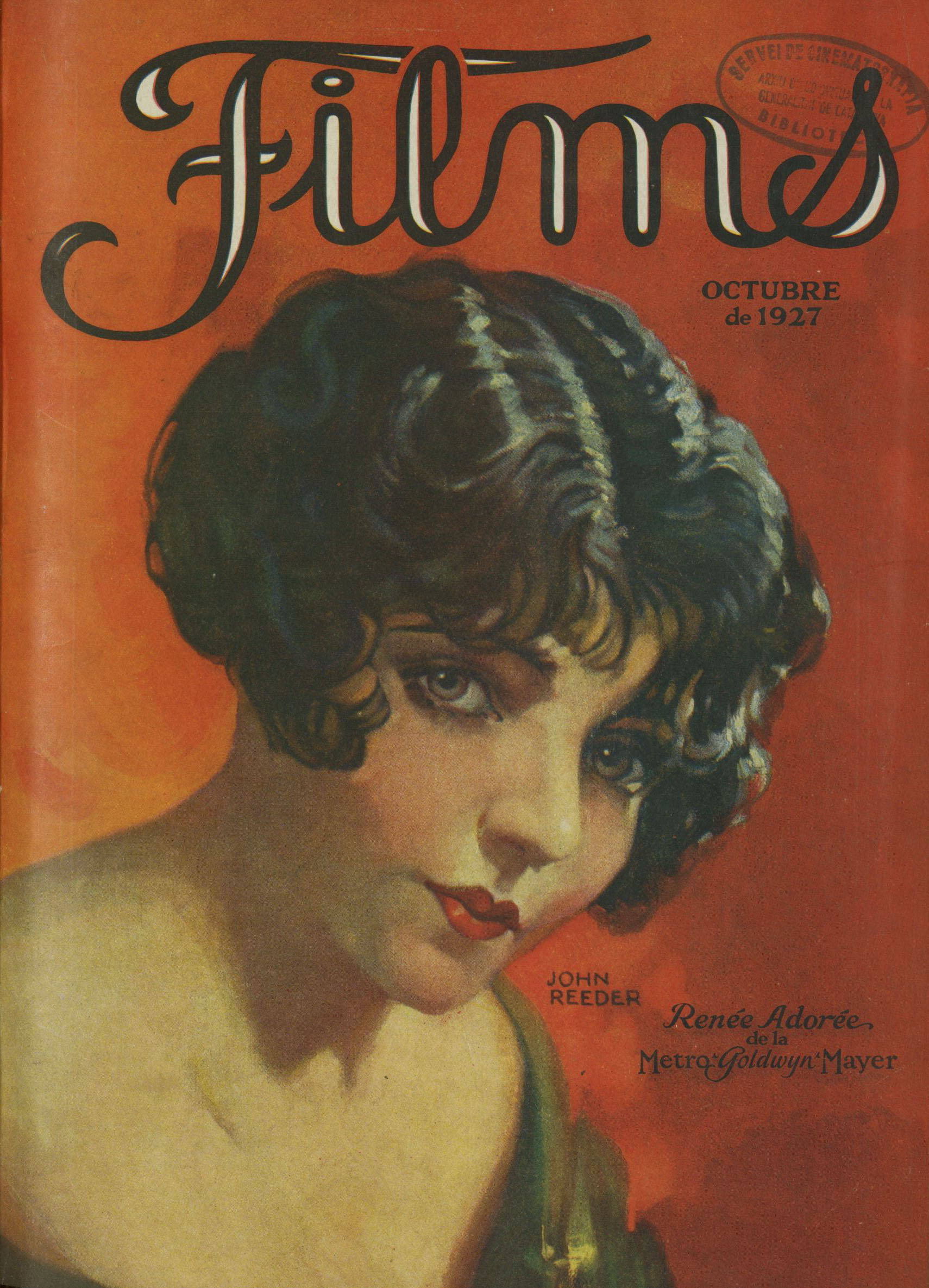 FILMS LA REVISTA DEL CINEMA magazine side cover  Vol 3 # 4  October 1927