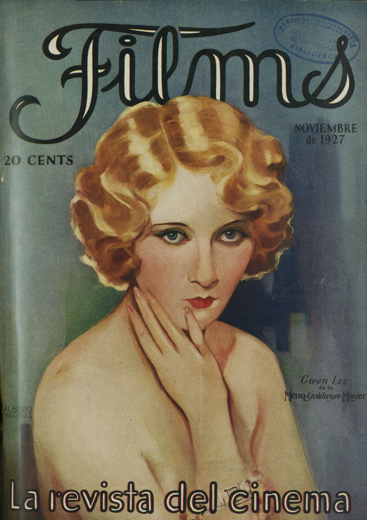 FILMS LA REVISTA DEL CINEMA magazine side cover  Vol 3 # 5  November 1927