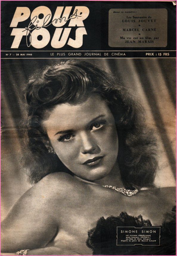FILMS POUR TOUS magazine side cover Issue 7 28 May 1946