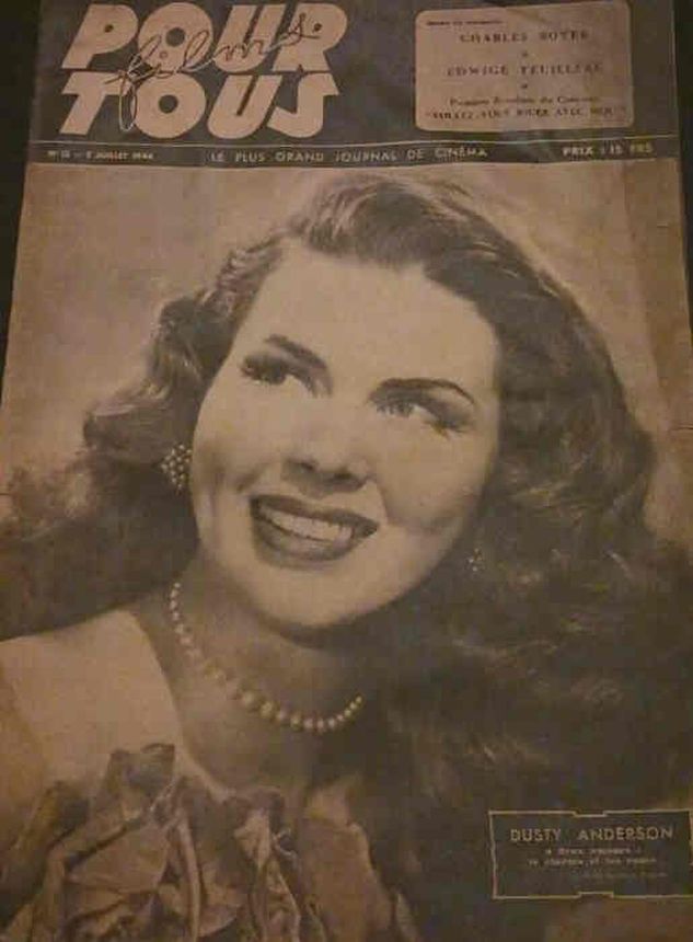 FILMS POUR TOUS magazine side cover Issue 12 2 July 1946