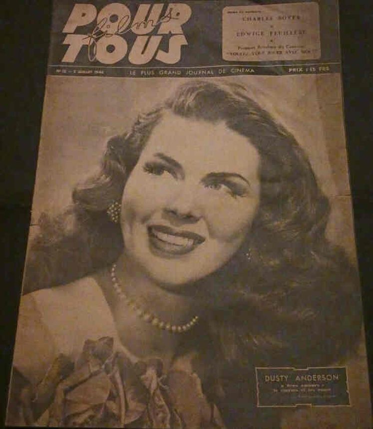 FILMS POUR TOUS magazine side cover Issue 13 9 July 1946