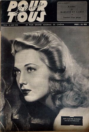 FILMS POUR TOUS magazine side cover Issue 18 13 August 1946