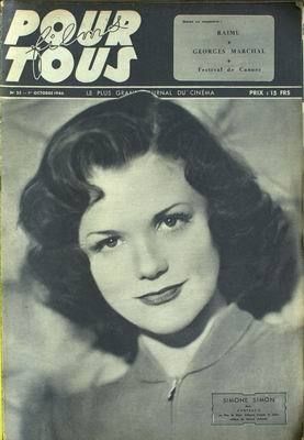FILMS POUR TOUS magazine side cover Issue 25 1 October 1946