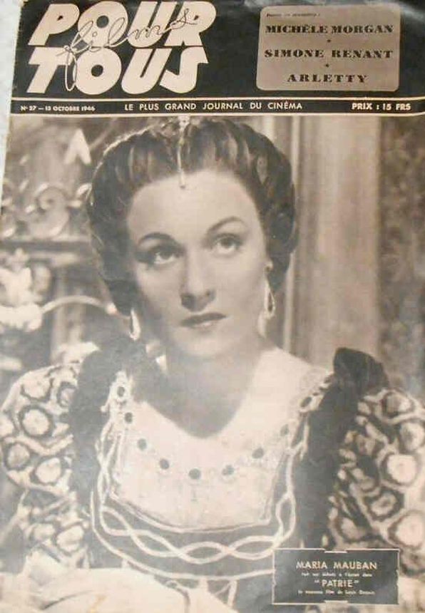 FILMS POUR TOUS magazine side cover Issue 27 15 October 1946