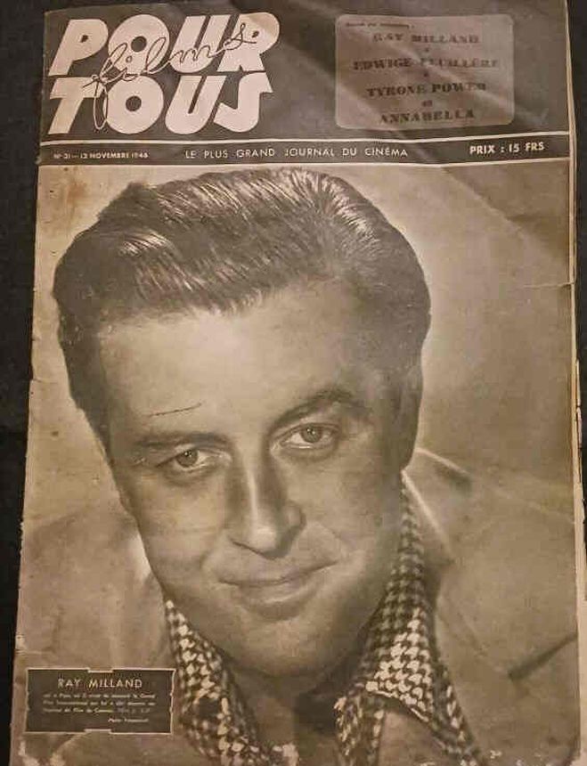 FILMS POUR TOUS magazine side cover Issue 31 12 November 1946