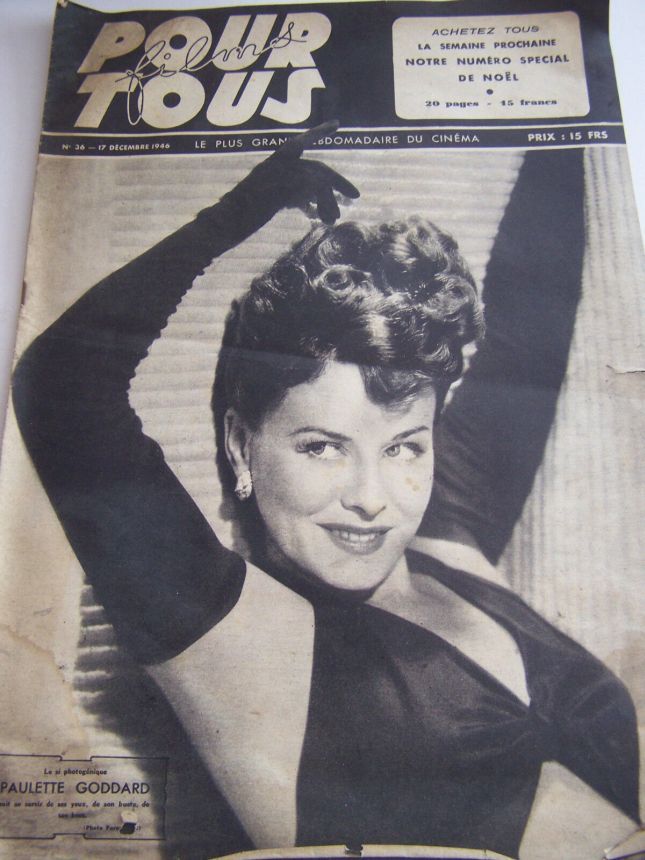 FILMS POUR TOUS magazine side cover Issue 36 17 December 1946